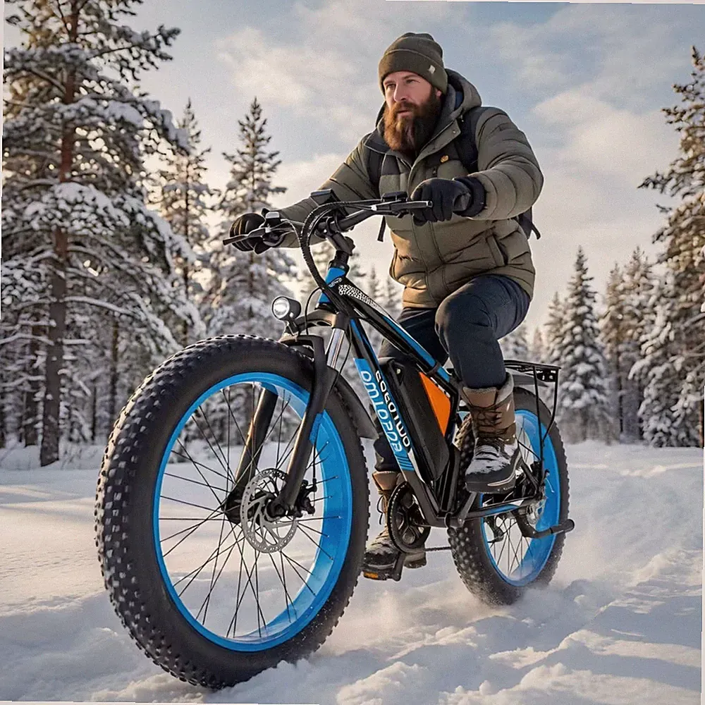 26" Fat Tire Electric Mountain Bike for Adults 30MPH 70Mile 1500W E Bicycle