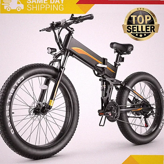 26inch Fat Tires Electric Bicycle with Comfortable and Softer Seat&LED Headlight