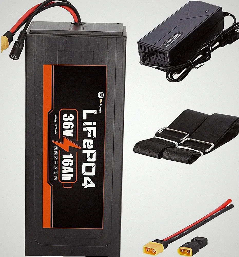 36V 16Ah E_b/ike Battery Pack LiFePo4 Battery for 750W E/l_ectric B/ike Motor