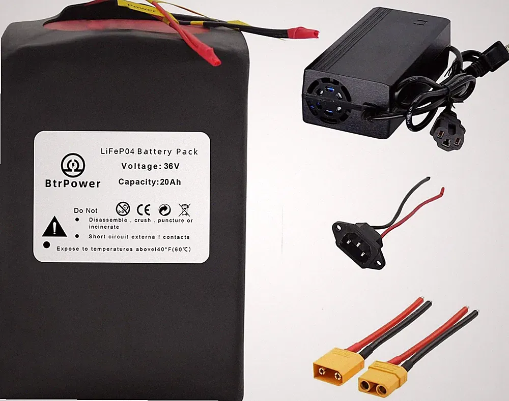 36V Eb_ike Lit/hium LiFePO4 20Ah Battery Pack for Motor El/e ctric B_ike 50A BMS