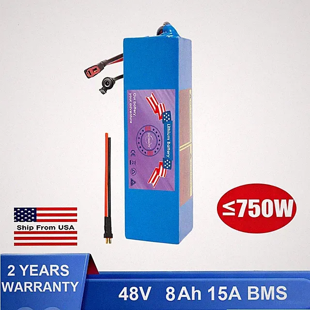 48V 8Ah Lithium Battery Fit for Electric Bike Bicycle Ebike Replacement Battery