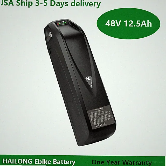 48V Hailong Lithium Ebike Battery 48V 12.5Ah Electric Bike Battery For 200-1400W