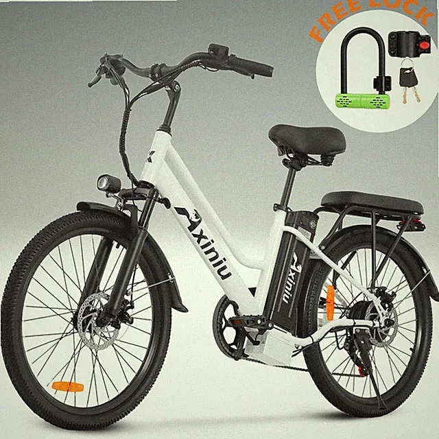 Axiniu 24"Electric City Bike for Adults 750W Motor 48V 20AH Electric Bicycle
