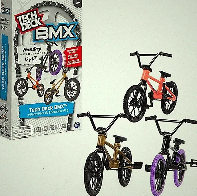 BMX Finger Bike 3-Pack, Collectible and Customizable Mini BMX Bicycle.
