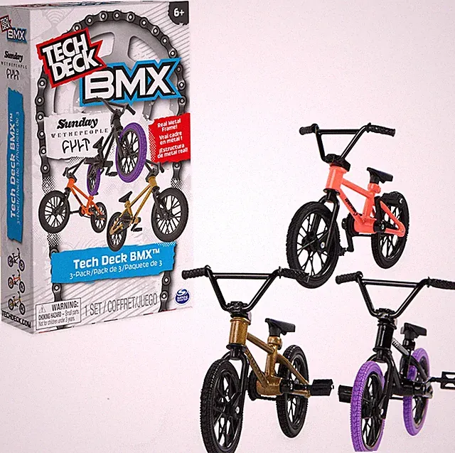 BMX Finger Bike Collectible Customizable Mini Bicycle Toy 3 Pack Ages 6+