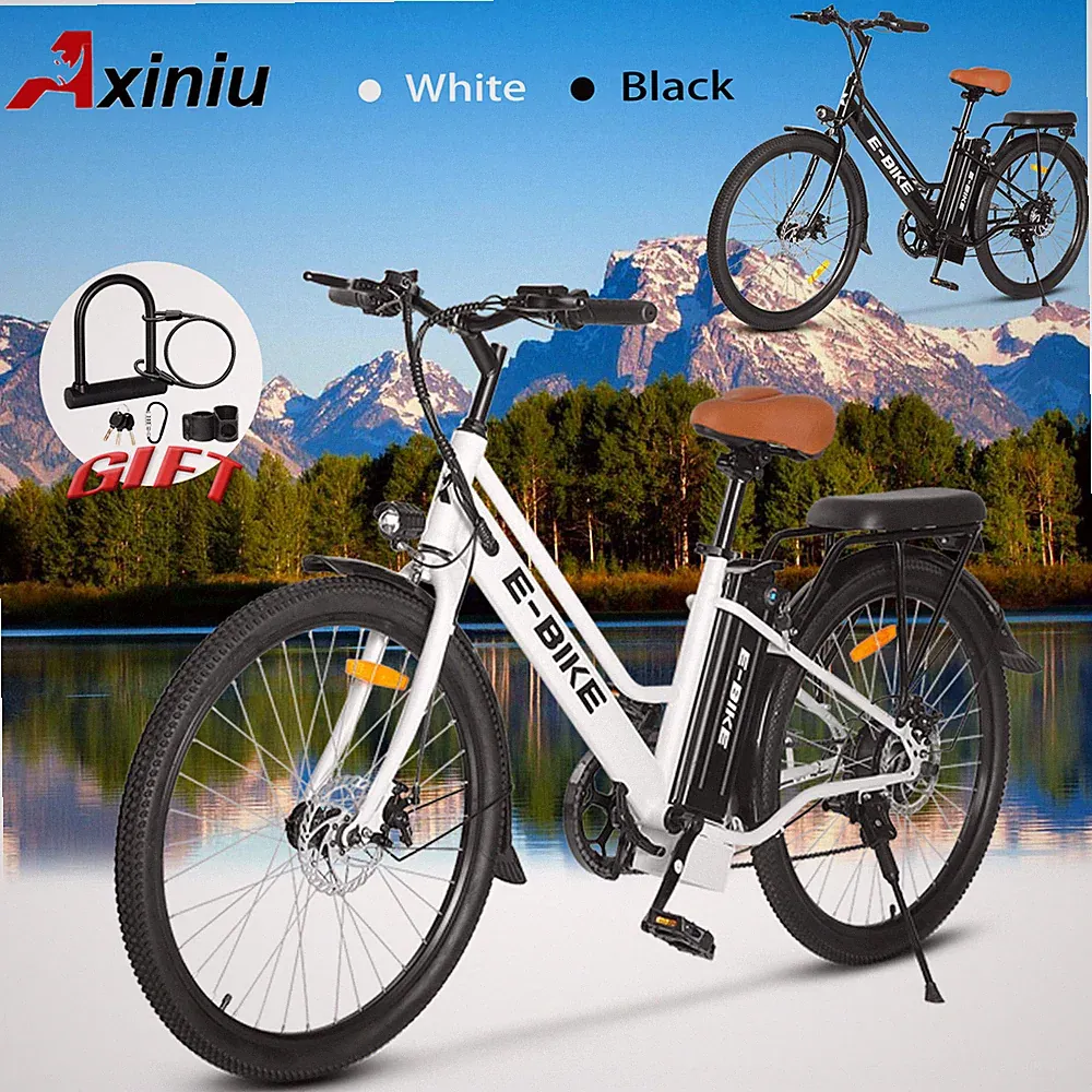 E-Bike 26" Electric Bicycle for Adults 750W Motor 7 Speed City Commuter Ebike US