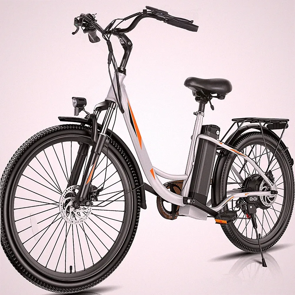 Electric Bike 26 in Electric Cruiser Bike 500W City Commuter Bicycle 7 Speed NEW