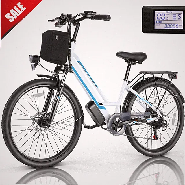 Electric Bike Adults 26in Commuters E-Bike, 500W Cruiser Bicycle 48V Li-Battery#