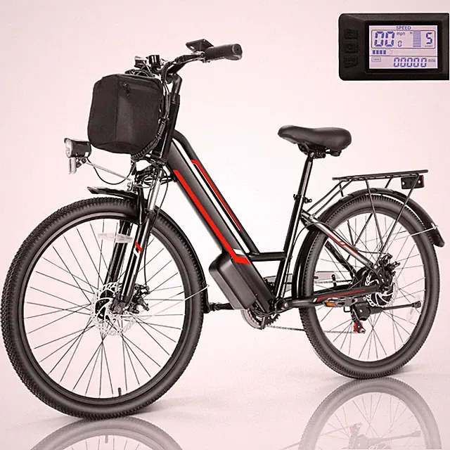 Electric Bike for Adults 26"Commuters E-Bike 500W Cruiser Bicycle+48V Li-Battery