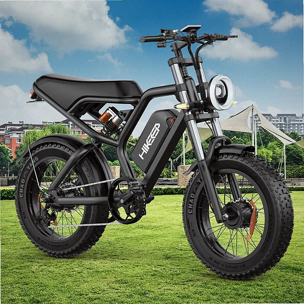 Hikeep 20" Fat Tire Adult Electric Bike 3000W Peak Dual Motor MTB Bicycle eBikes