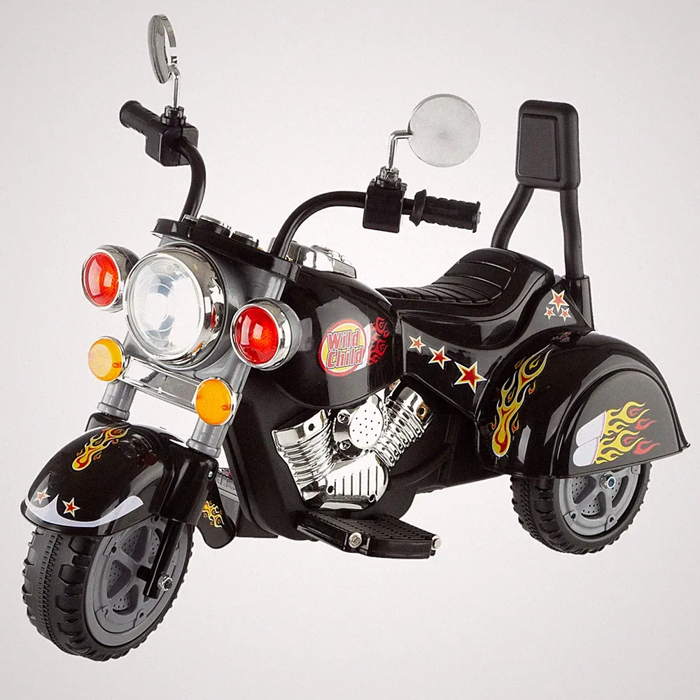 Motorcycle Kids Ride on Toy Chopper Style Wild Child Battery Operated Bike 2-4