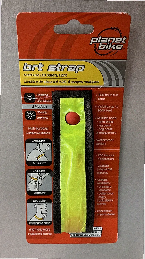 New Planet Bike BRT Stap Multi-Use LED Bicycle Safety Light 2 modes: solid/flash