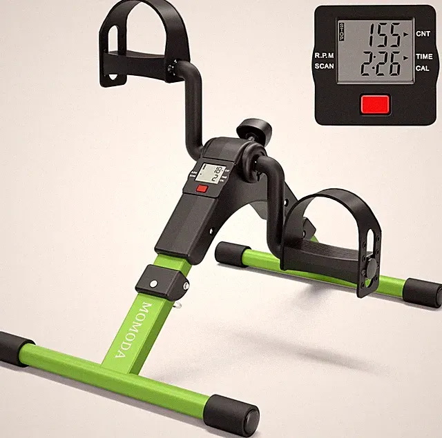 Pedal Exerciser Desk Exercise Bike Leg and Arm Bike with LCD Monitor Foldable