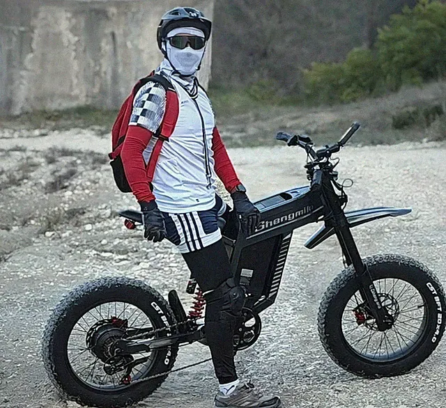 Powerful 20" Electric Bike 1500W 60V Fat Tire E-Motorbike 40MPH for Adventures