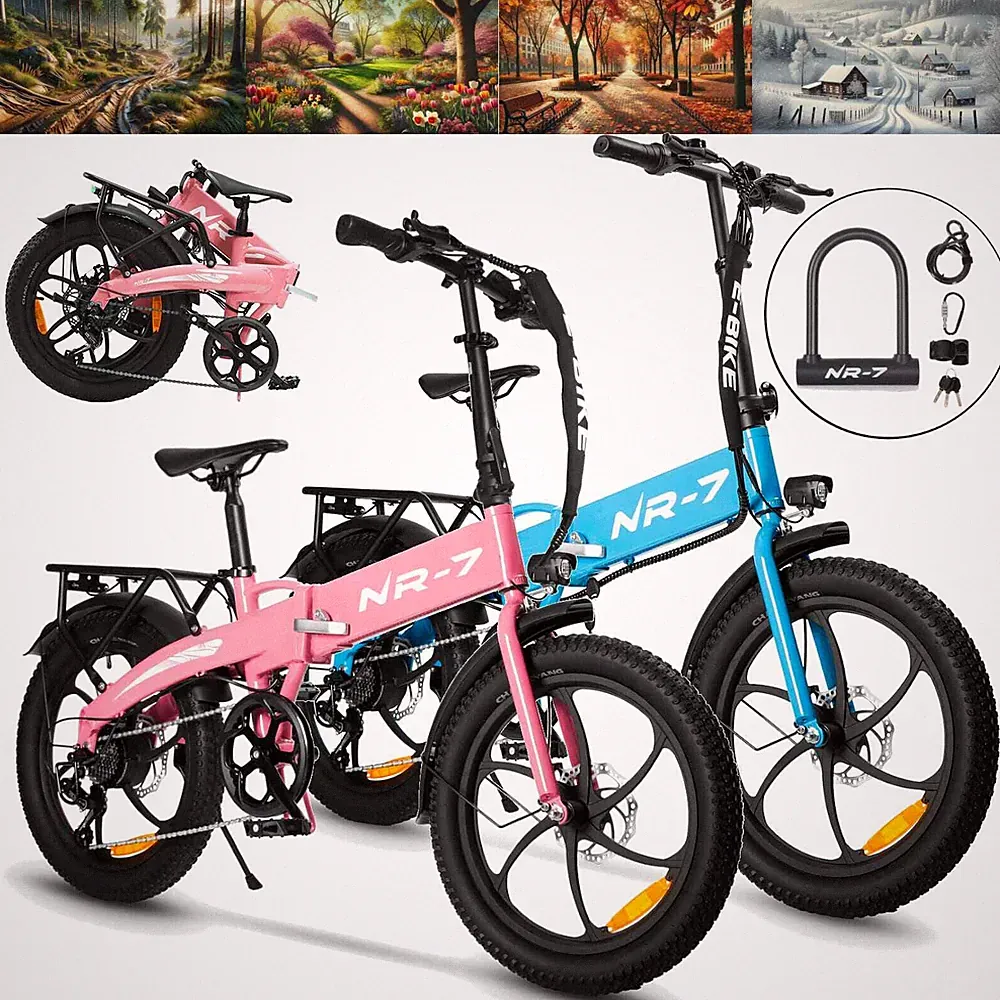 Protable E-bikes Bike for Adults 20" Bicycle Electric 750W PEAK Folding Ebike
