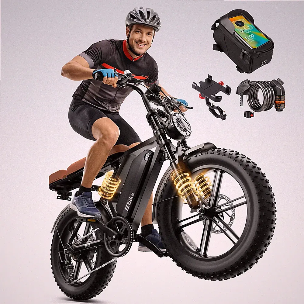 TST 20" Electric Bike for Adults Peak 1500W 15/30AH Battery Electric Dirt Bike
