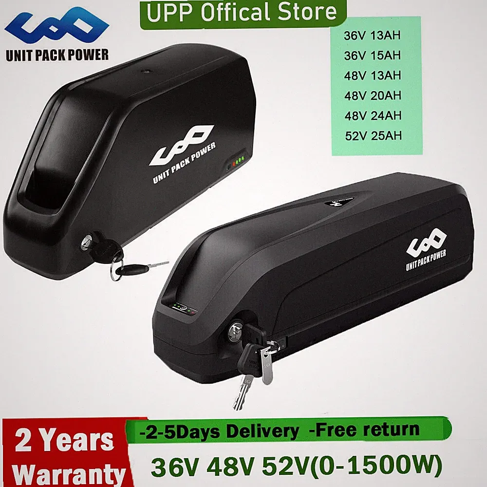 UPP e-bike battery 52V 48V 36V Lithium Frame Bicycle Battery pass UL Certificate